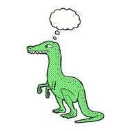 cartoon dinosaur with thought bubble N39
