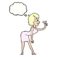 cartoon woman with drink thought bubble N8