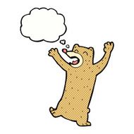 cartoon bear with thought bubble N12