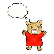 cartoon cute teddy bear with thought bubble N31