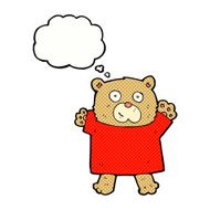 cartoon cute teddy bear with thought bubble N32