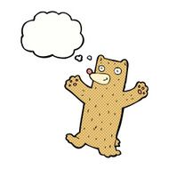 cartoon bear with thought bubble N13