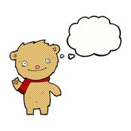 cartoon cute teddy bear with thought bubble N33