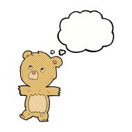 cartoon cute teddy bear with thought bubble N34
