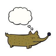 cartoon funny little dog with thought bubble N18