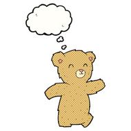 cute cartoon teddy bear with thought bubble N11