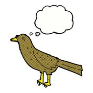 cartoon bird with thought bubble N261