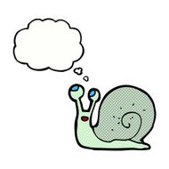 cartoon snail with thought bubble N31