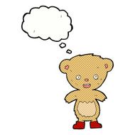 cartoon teddy bear with thought bubble N99