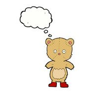 cartoon teddy bear with thought bubble N100