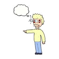 cartoon man with popping out eyes thought bubble N28