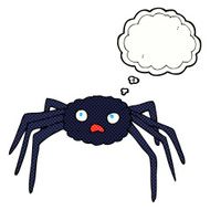 cartoon spider with thought bubble N19