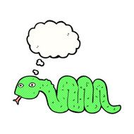 funny cartoon snake with thought bubble N19