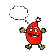 cartoon funny christmas creature with thought bubble N19