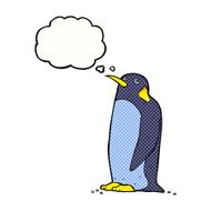 Cartoon Penguin With Thought Bubble N16