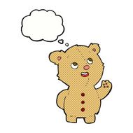 cartoon cute teddy bear with thought bubble N36