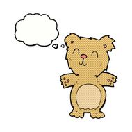 cartoon cute teddy bear with thought bubble N37