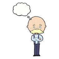 cartoon grandfather with thought bubble N10