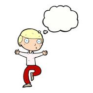 cartoon startled man with thought bubble N48