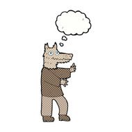 cartoon funny werewolf with thought bubble N14