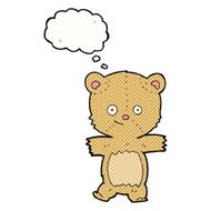 cartoon teddy bear with thought bubble N101