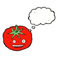 cartoon tomato with thought bubble N44