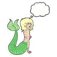 cartoon mermaid with thought bubble N64