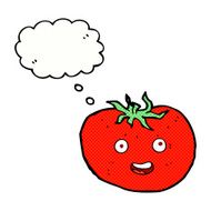 cartoon tomato with thought bubble N45