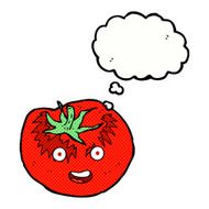 cartoon tomato with thought bubble N46