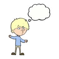 cartoon curious man with thought bubble N66