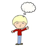 cartoon mean man with thought bubble N19