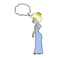 cartoon princess with thought bubble N34