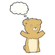 cartoon teddy bear with thought bubble N102