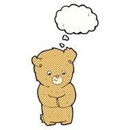 cartoon teddy bear with thought bubble N103