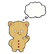 cartoon teddy bear with thought bubble N104