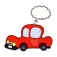 cartoon car with thought bubble N39