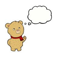 cartoon teddy bear with thought bubble N106
