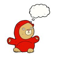 cartoon teddy bear with thought bubble N107