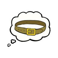 cartoon leather belt with thought bubble N3