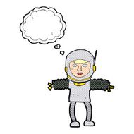 cartoon astronaut with thought bubble N117