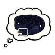 cartoon leather belt with thought bubble N4