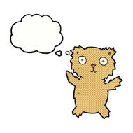 cartoon teddy bear with thought bubble N109