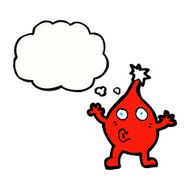 cartoon funny christmas character with thought bubble N8