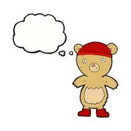 cartoon teddy bear with thought bubble N110