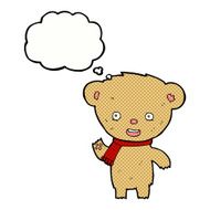 cartoon teddy bear with thought bubble N111