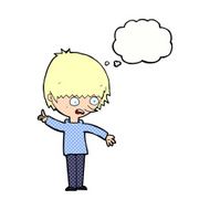 cartoon boy with question thought bubble N19