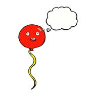 cartoon party balloon with thought bubble N2