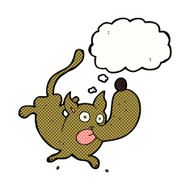 cartoon funny dog with thought bubble N10