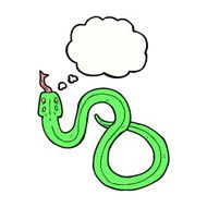 cartoon snake with thought bubble N62