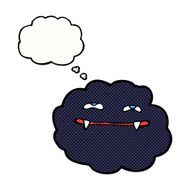 cartoon vampire cloud with thought bubble N6